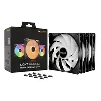 be quiet! LIGHT WINGS LX 140mm PWM High Speed 3-Pack Black Carcasa del ordenador V