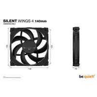 be quiet! SILENT WINGS 4 | 140mm Carcasa del ordenador Ventilador 14 cm Negro 1 pi