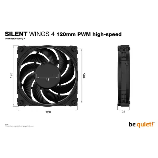 be quiet! SILENT WINGS 4 | 120mm PWM high-speed Carcasa del ordenador Ventilador 1