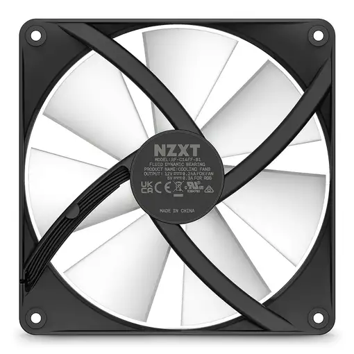 NZXT F140 RGB Core Carcasa del ordenador Ventilador 14 cm Negro 1 pieza(s)