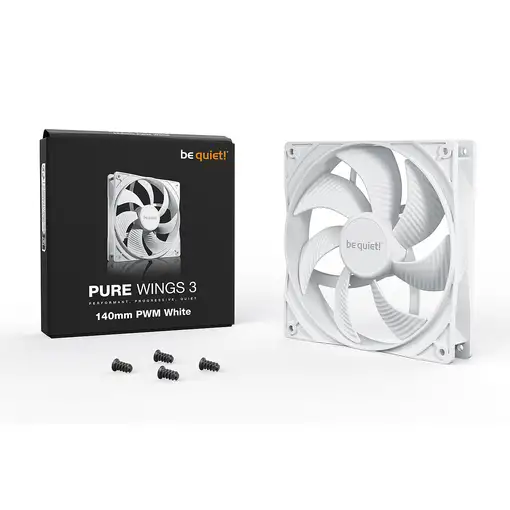 be quiet! Pure Wings 3 140mm PWM White Carcasa del ordenador Ventilador 14 cm Blan