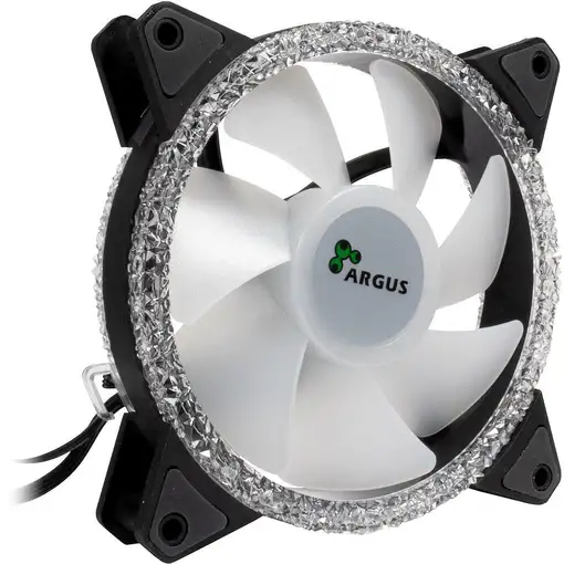 Inter-Tech RS-071 RGB Carcasa del ordenador Ventilador 12 cm Negro, Blanco