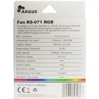 Inter-Tech RS-071 RGB Carcasa del ordenador Ventilador 12 cm Negro, Blanco