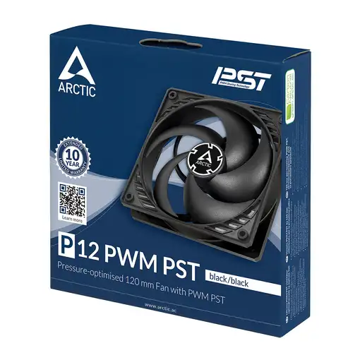 ARCTIC P12 PWM PST Carcasa del ordenador Ventilador 12 cm Negro