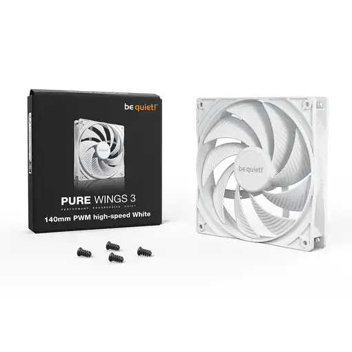 be quiet! Pure Wings 3 140mm PWM high-speed White Carcasa del ordenador Ventilador