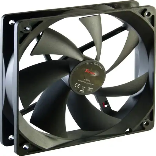 Inter-Tech F-120-S Carcasa del ordenador Ventilador 12 cm Negro