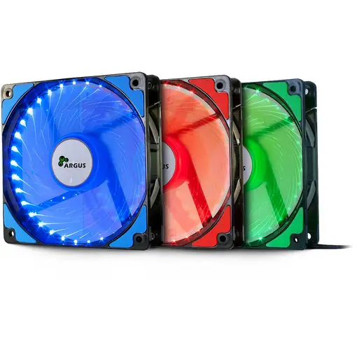 Inter-Tech L-12025 Carcasa del ordenador Ventilador 12 cm Negro, Azul