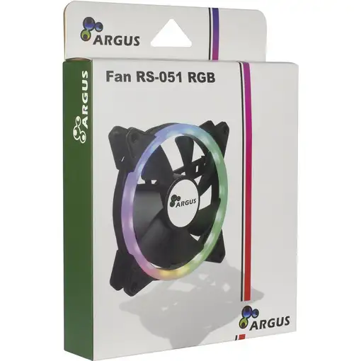 Inter-Tech Argus RS-051 RGB Carcasa del ordenador Ventilador 12 cm Negro