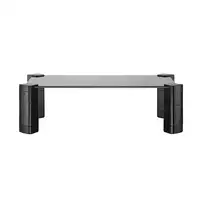 AISENS Soporte Elevador Cristal para Monitor/Portátil, Negro