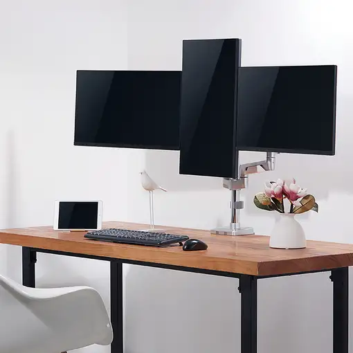 LogiLink BP0090 soporte para monitor 68,6 cm (27") Escritorio Plata