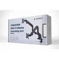 Gembird MA-DA2-02 soporte para monitor 81,3 cm (32") Escritorio Negro