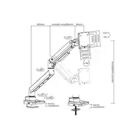 Equip Soporte de escritorio para monitor de 17«-49», negro