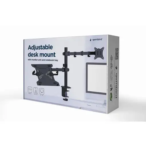 Gembird MA-DA-03 soporte para monitor 81,3 cm (32") Escritorio Negro