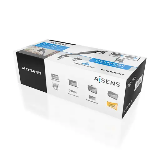 AISENS Soporte De Mesa Pro Contrapeso Giratorio E Inclinable Para Monitor/TV 9kg (