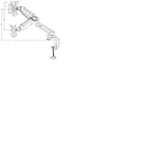 Maclean MC-860 soporte para monitor 68,6 cm (27") Escritorio Negro