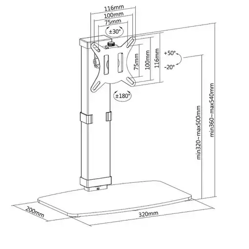 Equip Soporte de monitor independiente de 17"-32