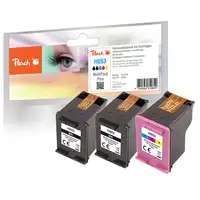 Peach PI300-1046 cartucho de tinta 3 pieza(s) Compatible Rendimiento estándar Negr