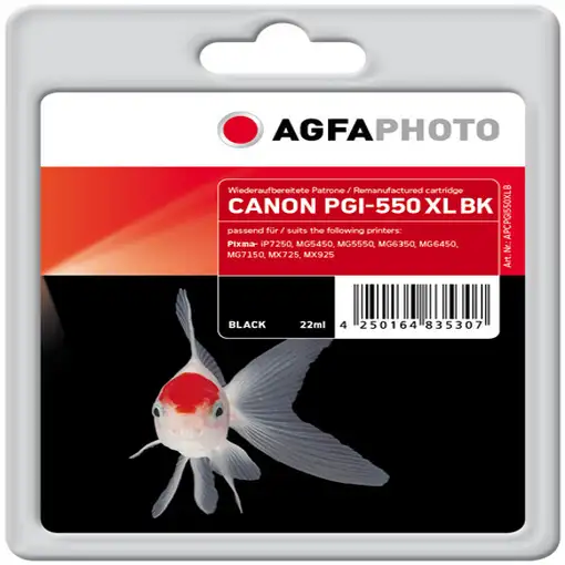 AgfaPhoto APCPGI550XLB cartucho de tinta 1 pieza(s) Negro