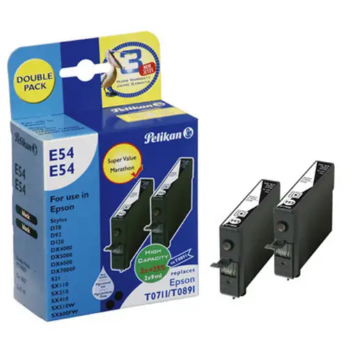 Pelikan 359681 cartucho de tinta 2 pieza(s) Negro