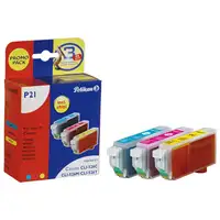 Pelikan P21 cartucho de tinta 3 pieza(s) Cian, Magenta, Amarillo