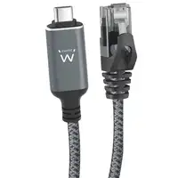 Ewent cable usb-c 3.1 a rj45 cat6 ftp, 1gbps, 3m