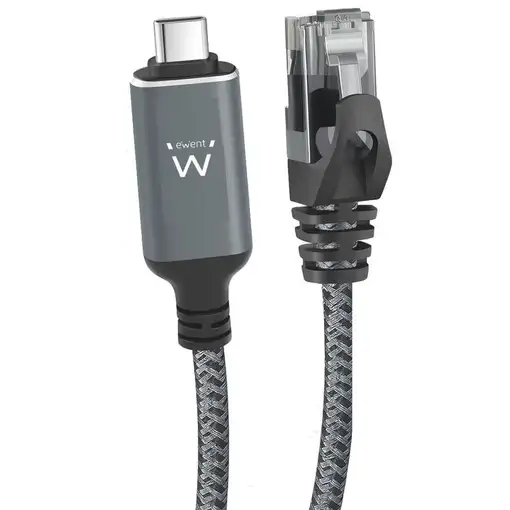 Ewent cable usb-c 3.1 a rj45 cat6 ftp, 1gbps, 3m