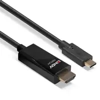 Lindy 43315 adaptador de cable de vídeo 5 m USB Tipo C HDMI tipo A (Estándar) Negr
