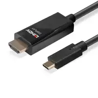 Lindy 43315 adaptador de cable de vídeo 5 m USB Tipo C HDMI tipo A (Estándar) Negr