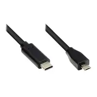 Alcasa GC-M0122 cable USB USB 2.0 1 m USB C Micro-USB B Negro