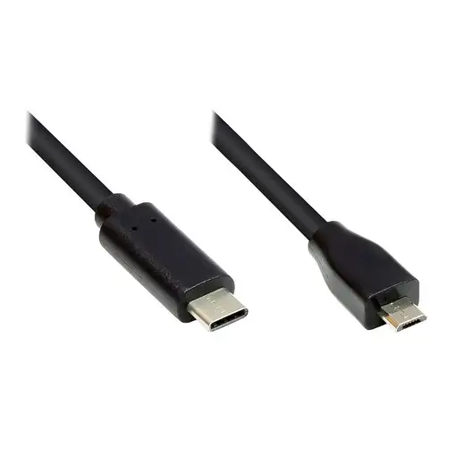 Alcasa GC-M0122 cable USB USB 2.0 1 m USB C Micro-USB B Negro