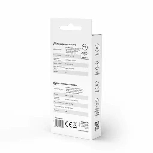 Savio CL-159 cable USB USB 2.0 1 m USB C Negro