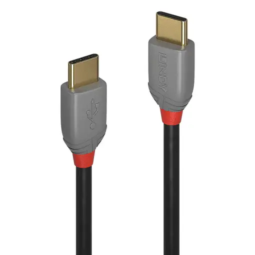 Lindy 36870 cable USB USB 2.0 0,5 m USB C Negro, Gris