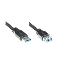 Alcasa 5m USB 3.0 A cable USB USB 3.2 Gen 1 (3.1 Gen 1) USB A Negro