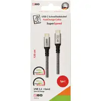 2GO 797512 cable USB USB 3.2 Gen 2 (3.1 Gen 2) 1,2 m USB C Negro, Plata