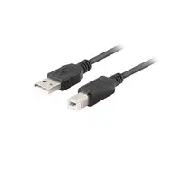 Lanberg CA-USBA-15CU-0010-BK cable USB USB 2.0 1 m USB B Negro