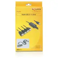 DeLOCK 61887 cable de serie Negro 1,4 m USB tipo A DB-9