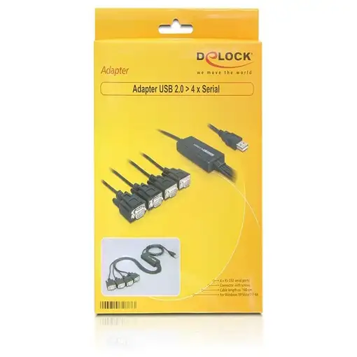 DeLOCK 61887 cable de serie Negro 1,4 m USB tipo A DB-9