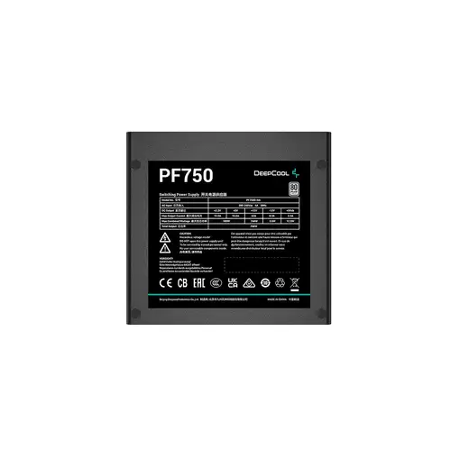 DeepCool PF750 unidad de fuente de alimentación 750 W 20+4 pin ATX ATX Negro