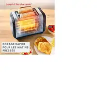 Moulinex LT5S0DE0 tostadora 7 2 rebanada(s) 1200 W Negro, Acero inoxidable