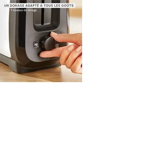 Moulinex LT5S0DE0 tostadora 7 2 rebanada(s) 1200 W Negro, Acero inoxidable