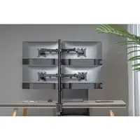 Equip Soporte de escritorio articulado para monitor cuádruple de 17"-32