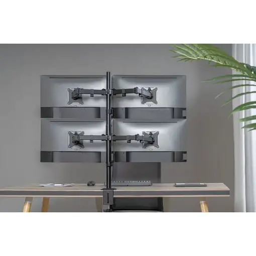 Equip Soporte de escritorio articulado para monitor cuádruple de 17"-32