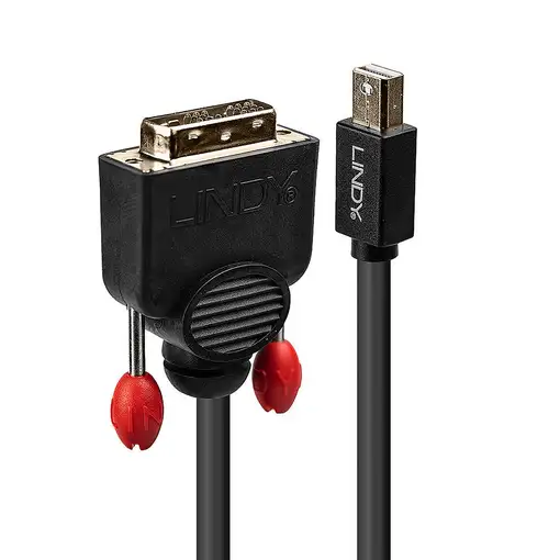 Lindy 41953 adaptador de cable de vídeo 3 m Mini DisplayPort DVI-D Negro