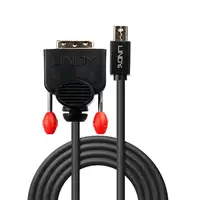 Lindy 41953 adaptador de cable de vídeo 3 m Mini DisplayPort DVI-D Negro