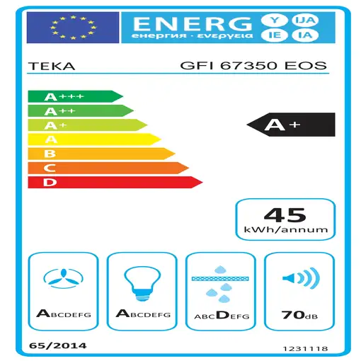 Teka GFI 67350 EOS SS De pared Acero inoxidable A+ 629 m³/h