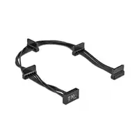 Delock cable power sata 15 pin macho  4 x sata 15 pin hembra 40 cm negro