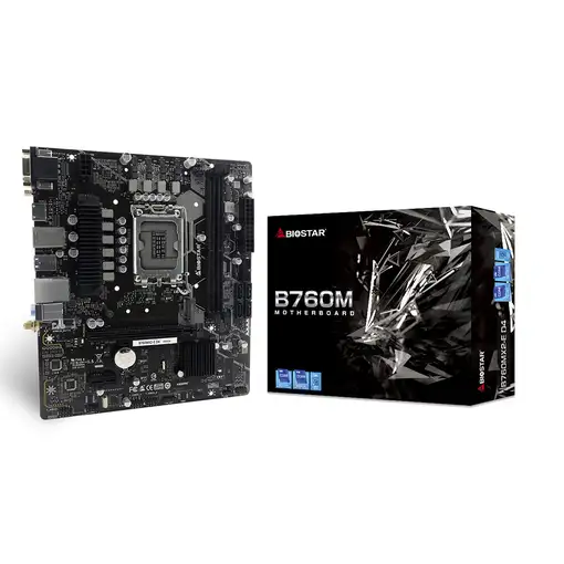 Biostar B760MX2-E D4 placa base Intel B760 LGA 1700 micro ATX