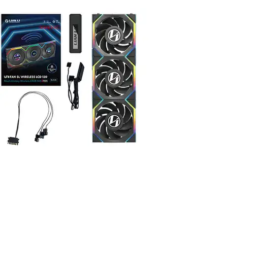 Lian Li UNI FAN SL Wireless LCD 120 Reverse Blade Carcasa del ordenador Ventilador