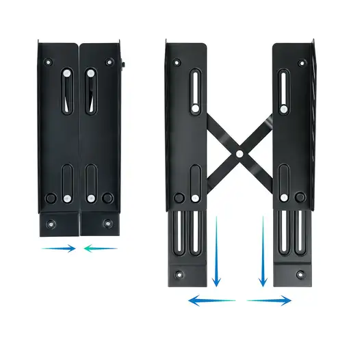 TooQ Soporte metálico para CPU de suelo con ruedas