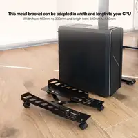 TooQ Soporte metálico para CPU de suelo con ruedas